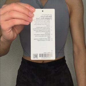 Lululemon half zip ribbed crop top